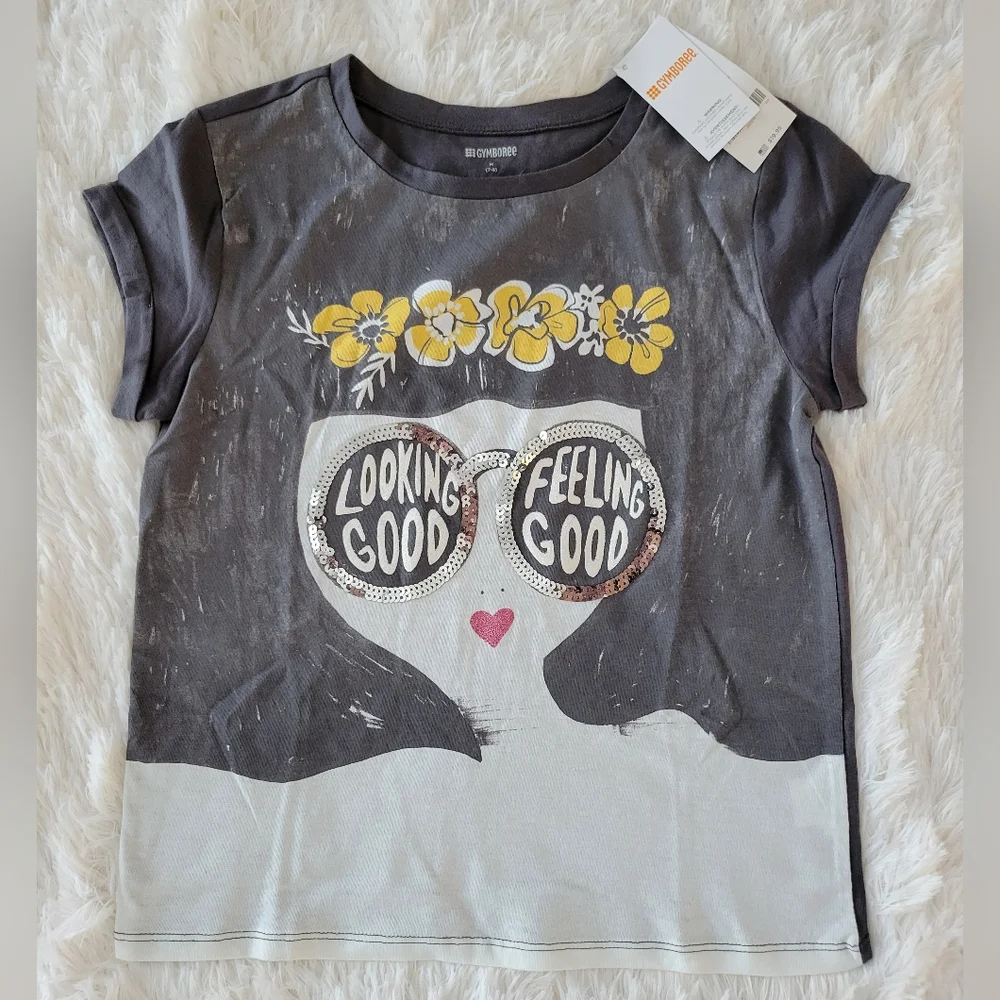 Gymboree Sunshine Club Yelliw And Gray 3 Piece Outfit Girls Size 7/8